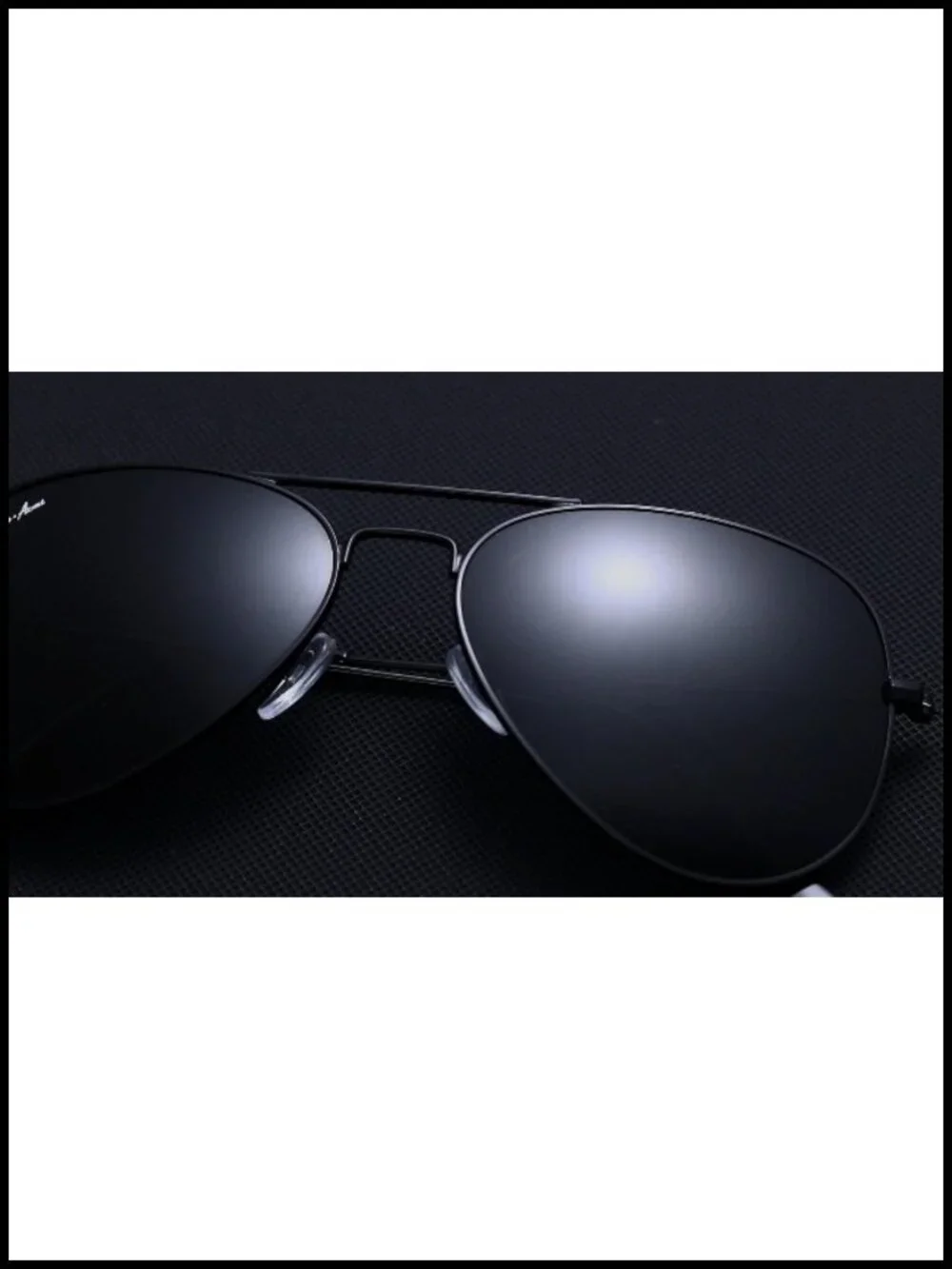 Classic Polarized Aviator Sunglasses Metal Frame UV400 Protection 58mm